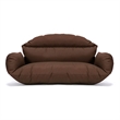 LeisureMod 2 person Double Egg Swing Chair Cushion in Brown
