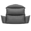 LeisureMod 2 person Double Egg Swing Chair Cushion in Dark Grey