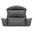 LeisureMod 2 person Double Egg Swing Chair Cushion in Dark Grey