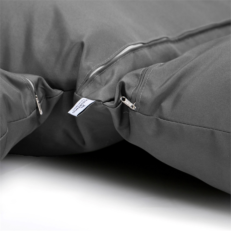 LeisureMod 2 person Double Egg Swing Chair Cushion in Dark Grey