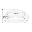 LeisureMod 2 person Double Egg Swing Chair Cushion in Dark Grey