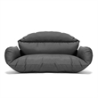 LeisureMod 2 person Double Egg Swing Chair Cushion in Dark Grey