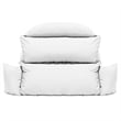 LeisureMod 2 person Double Egg Swing Chair Cushion in White
