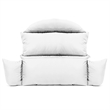 LeisureMod 2 person Double Egg Swing Chair Cushion in White