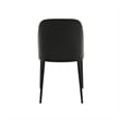 LeisureMod Tule 7-Piece Dining Set in Steel with 6 Chairs Black/Platinum Blue