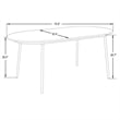 LeisureMod Tule 7-Piece Dining Set in Steel with 6 Chairs Black/Platinum Blue