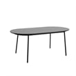 LeisureMod Tule 7-Piece Dining Set in Steel with 6 Chairs Black/White