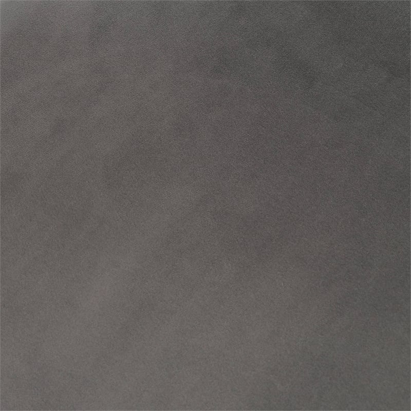 LeisureMod Ervilla Dining Chair in White Steel with Velvet Seat Set of 2 Grey