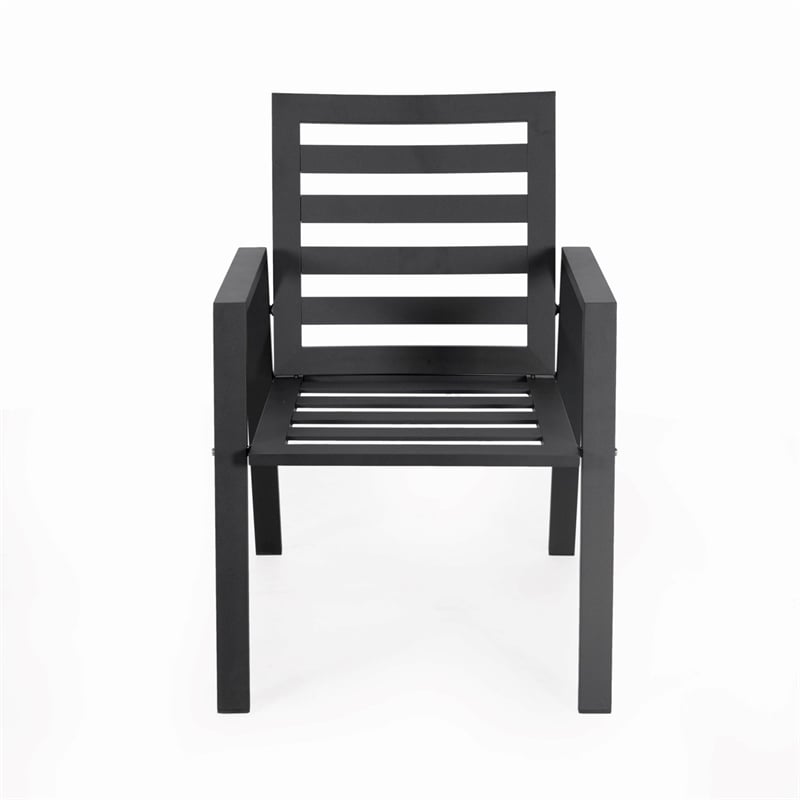 LeisureMod Chelsea Aluminum Patio Dining Armchair with Cushions in Beige