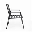 LeisureMod Chelsea Aluminum Patio Dining Armchair with Cushions in Beige