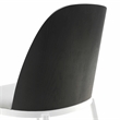 LeisureMod Tule Dining Chair with Velvet Seat Black/Platinum Blue Set of 2