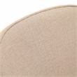 LeisureMod Tule Dining Chair with Velvet Seat Natural Wood/Brown Set of 2