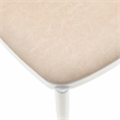 LeisureMod Tule Dining Chair with Leather Seat Walnut/Light Brown Set of 2