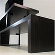 LeisureMod Orford TV Stand with Wood Shelves and Iron Legs Phantom Gray
