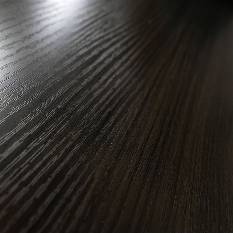 LeisureMod Orford TV Stand with Wood Shelves and Iron Legs Phantom Gray