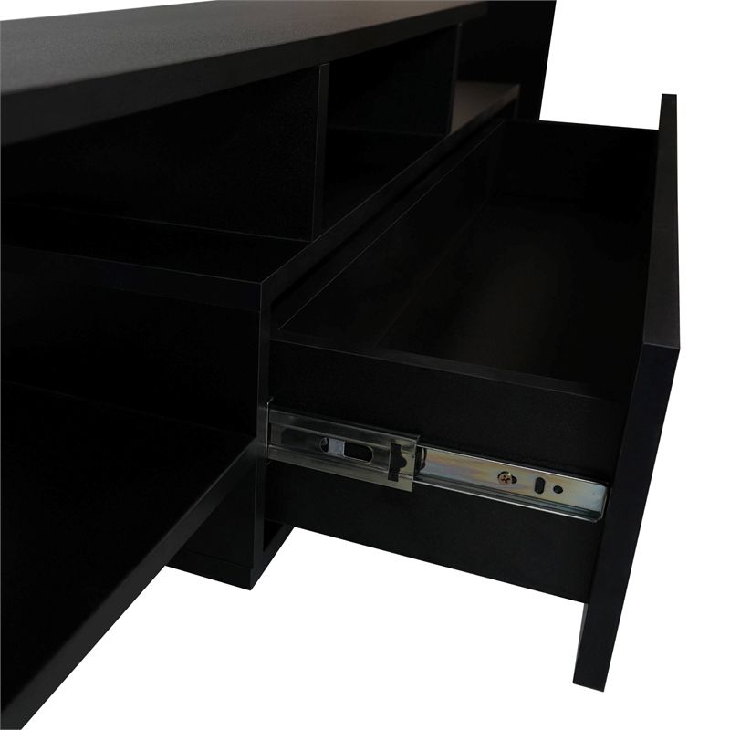 LeisureMod Surrey Mid-Century Wood TV Stand for TVs up to 60