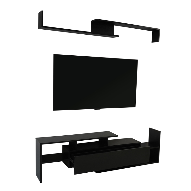 LeisureMod Surrey Mid-Century Wood TV Stand for TVs up to 60