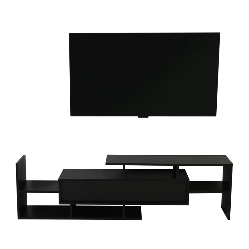 LeisureMod Surrey Mid-Century Wood TV Stand for TVs up to 60