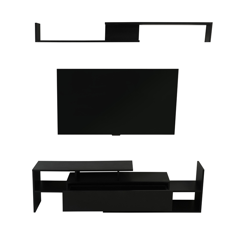 LeisureMod Surrey Mid-Century Wood TV Stand for TVs up to 60