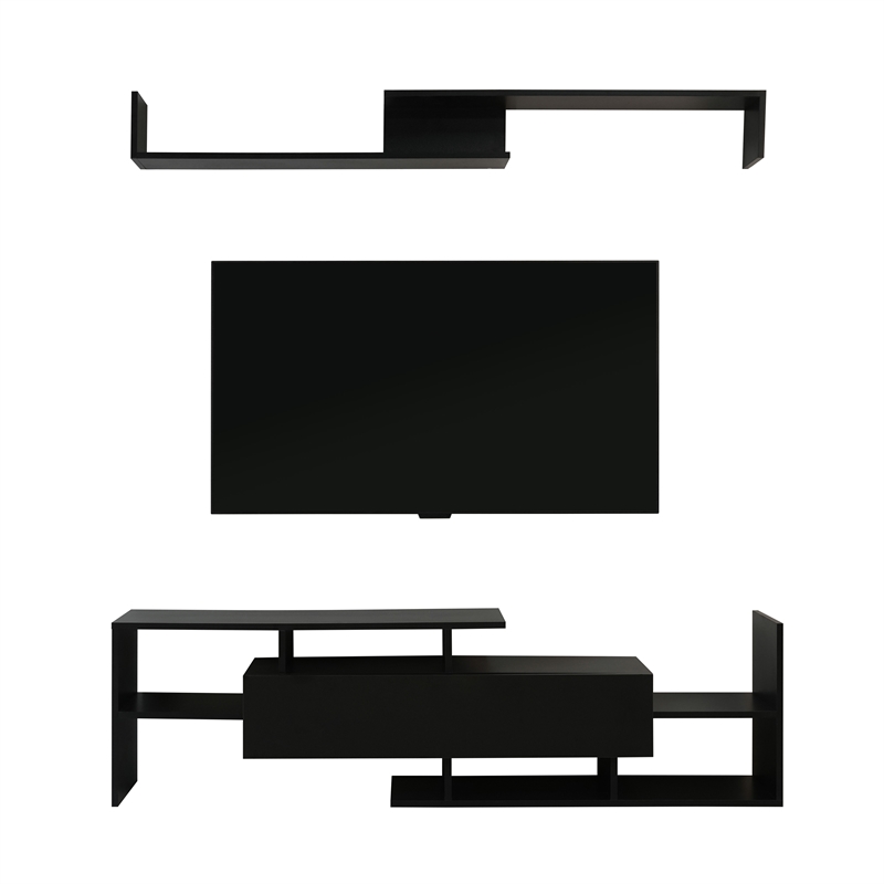 LeisureMod Surrey Mid-Century Wood TV Stand for TVs up to 60