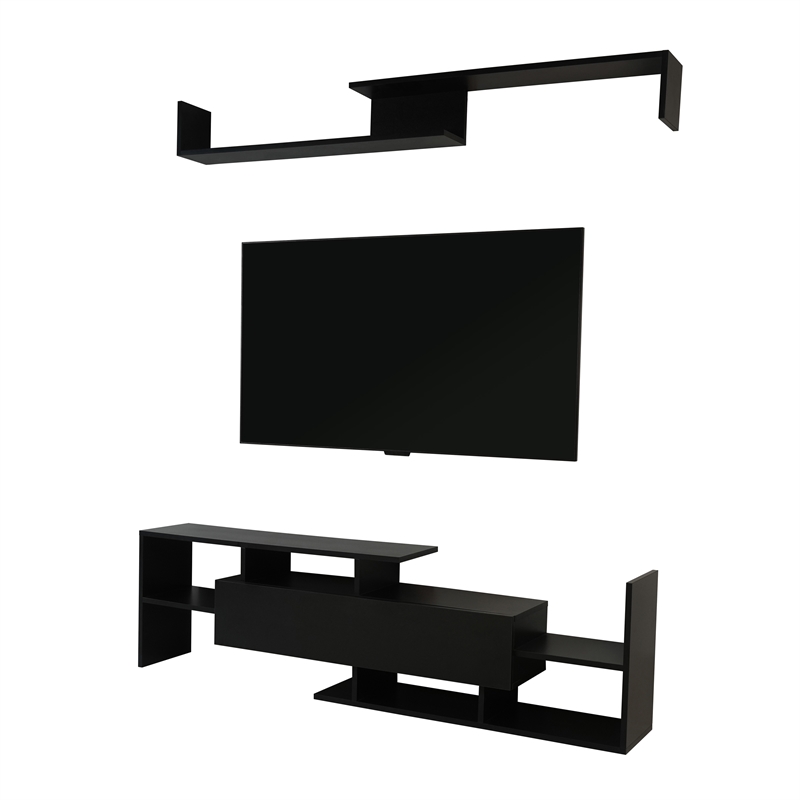 LeisureMod Surrey Mid-Century Wood TV Stand for TVs up to 60