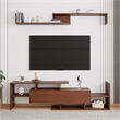 LeisureMod Surrey Mid-Century Wood TV Stand for TVs up to 60