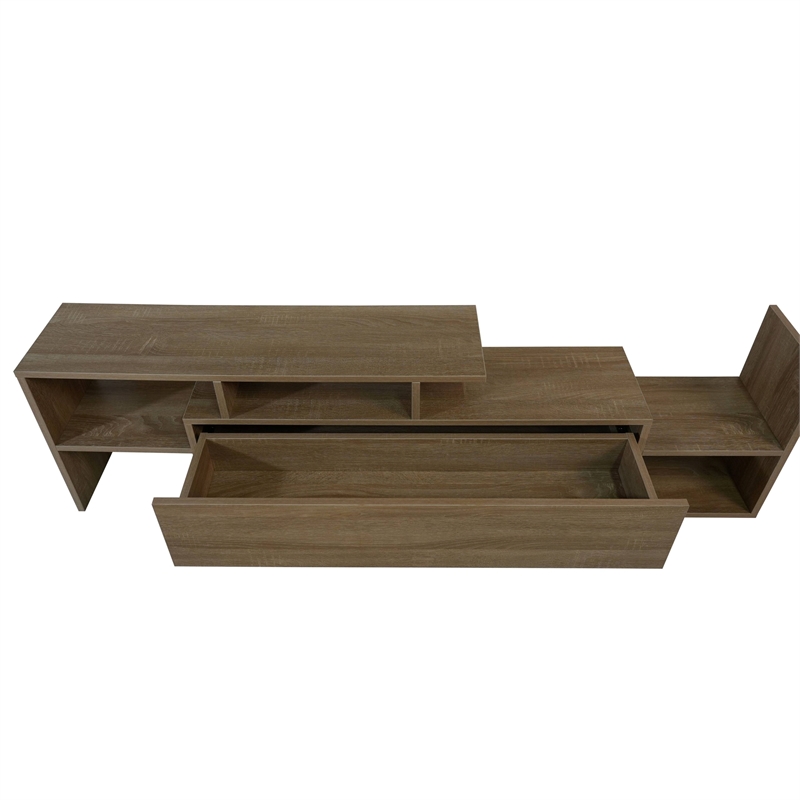 LeisureMod Surrey Mid-Century Wood TV Stand for TVs up to 60