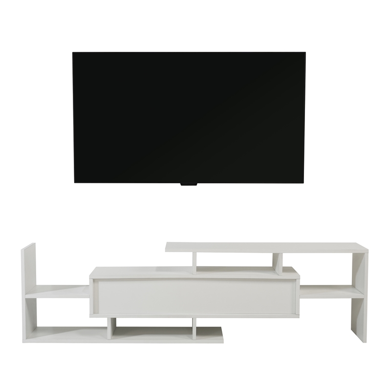 LeisureMod Surrey Mid-Century Wood TV Stand for TVs up to 62