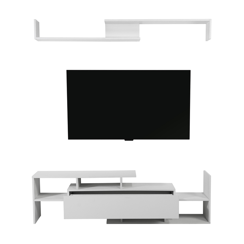 LeisureMod Surrey Mid-Century Wood TV Stand for TVs up to 62