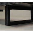 LeisureMod Avery Modern TV Stand with MDF Cabinet and Steel Legs Phantom Grey