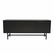 LeisureMod Rochester TV Stand with MDF Cabinet and Iron Legs in Phantom Gray