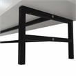 LeisureMod Rochester TV Stand with MDF Cabinet and Iron Legs White