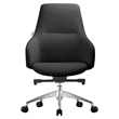 LeisureMod Celeste Modern Office Chair in Upholstered Faux Leather Black