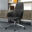 LeisureMod Celeste Modern Office Chair in Upholstered Faux Leather Black