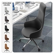 LeisureMod Celeste Modern Office Chair in Upholstered Faux Leather Black