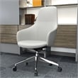 LeisureMod Celeste Modern Office Chair in Upholstered Faux Leather White