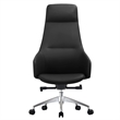 LeisureMod Celeste High-Back Faux Leather Office Chair Black