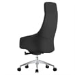LeisureMod Celeste High-Back Faux Leather Office Chair Black