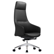 LeisureMod Celeste High-Back Faux Leather Office Chair Black