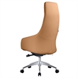 LeisureMod Celeste High-Back Faux Leather Office Chair in Acorn Brown