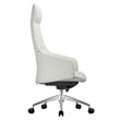 LeisureMod Celeste High-Back Faux Leather Office Chair White