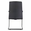 LeisureMod Evander Faux Leather Office Chair with Aluminum Frame Black