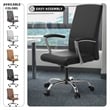 LeisureMod Evander Faux Leather Office Chair with Aluminum Frame Black