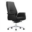 LeisureMod Summit Modern Faux Leather Conference Office Chair Black