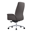 LeisureMod Summit Modern Faux Leather Conference Office Chair Gray