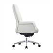 LeisureMod Summit Modern Faux Leather Conference Office Chair White