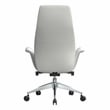 LeisureMod Summit Faux Leather High-Back Office Chair with Swivel White