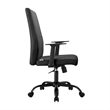 LeisureMod Evander Faux Leather Office Chair with Adjustable Height Black