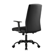 LeisureMod Evander Faux Leather Office Chair with Adjustable Height Black