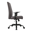 LeisureMod Evander Faux Leather Office Chair with Adjustable Height Gray